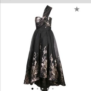 Black and gold evening gown